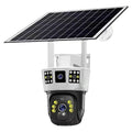 Solar Three-Screen Surveillance Security Camera For Home Security