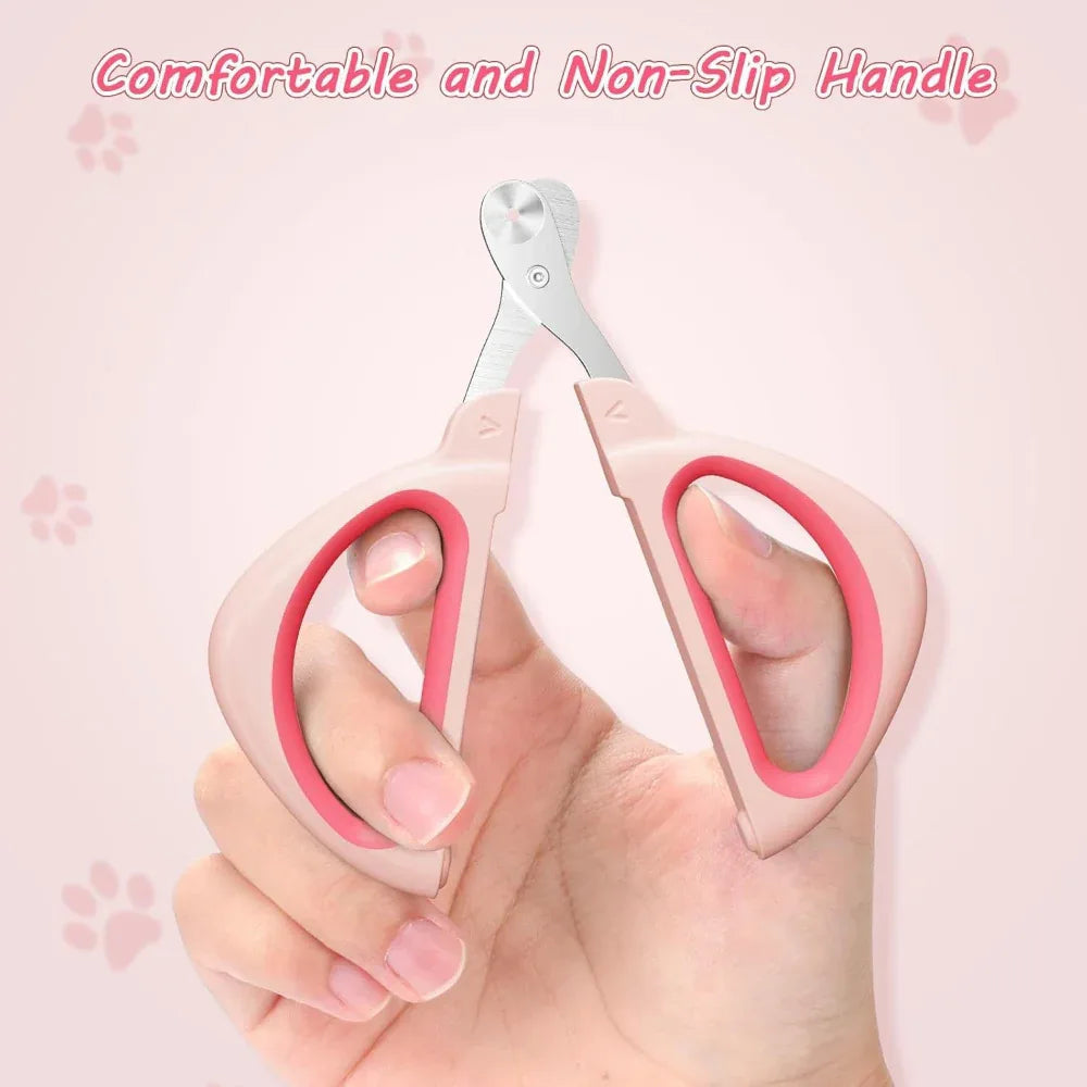 Pet Nail Claws Clipper With Non-Slip Handle For Cats Dogs Rabbits & Guinea Pigs