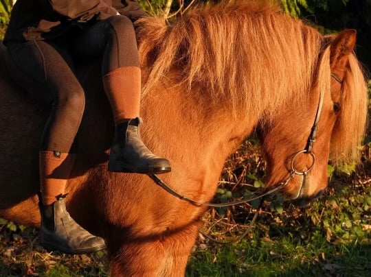 Ridstrumpa Allround Jordbrun 75 % Merinowolle