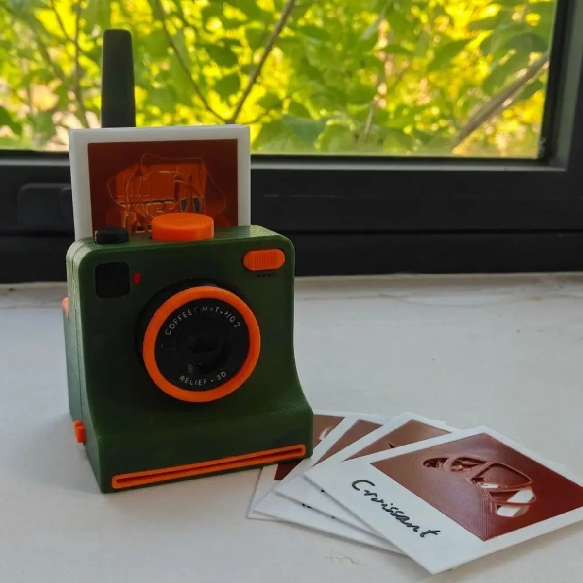 Camera-Shaped Latte Art Stencil Tool