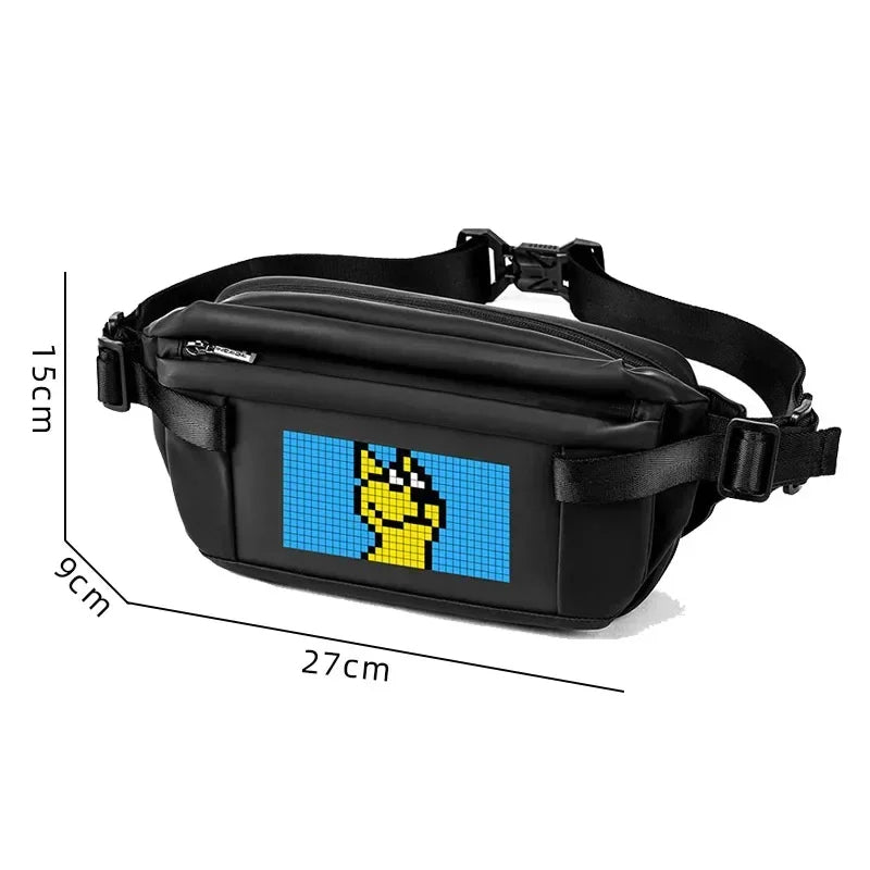 Umhängetasche mit LED-Display