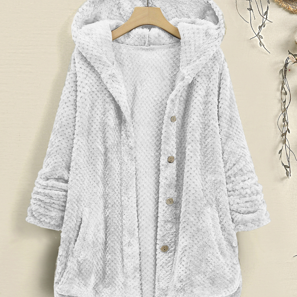 Hooded Fleece Cardigan