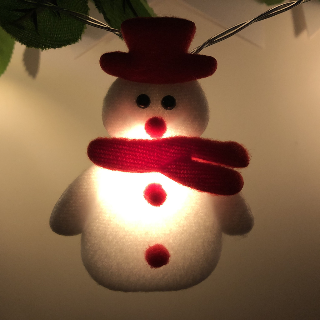 Snowman and Reindeer Christmas String Lights