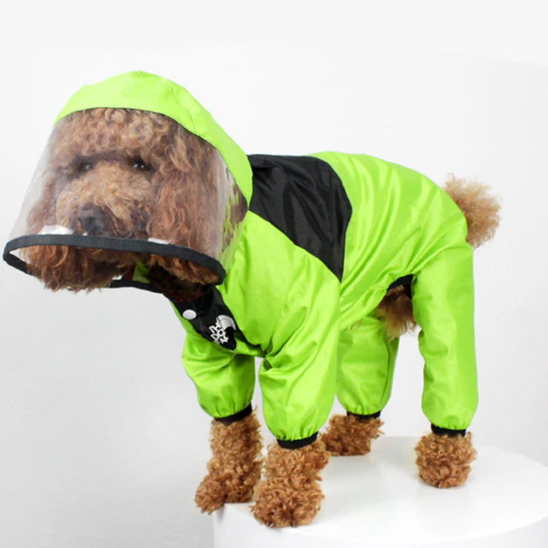 Der Hundegesicht-Regenmantel für Hunde