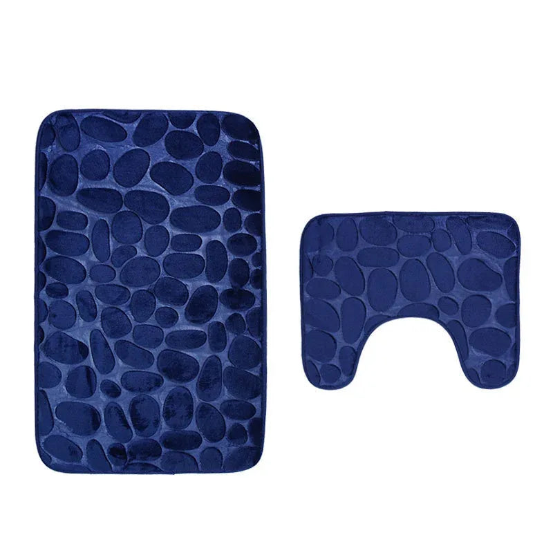 Anti-Slip Bathroom Carpet Floor Rug Mat Set