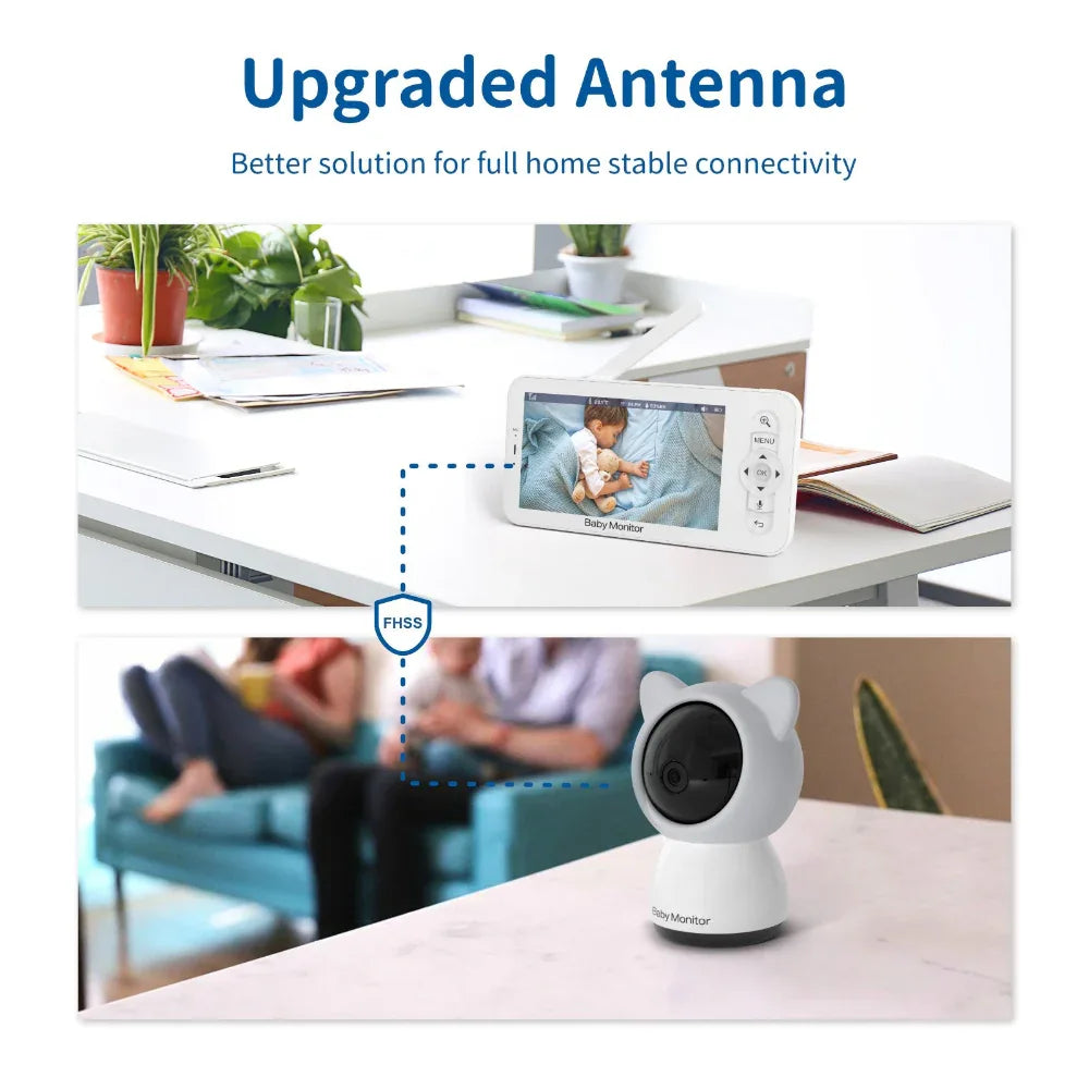 5 Inch Screen 1080P Infrared Night Vision Baby Monitor
