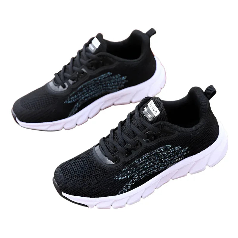 Men's And Women's Flying Woven Breathable Unisex Running Shoes Couple's Casual Sneakers