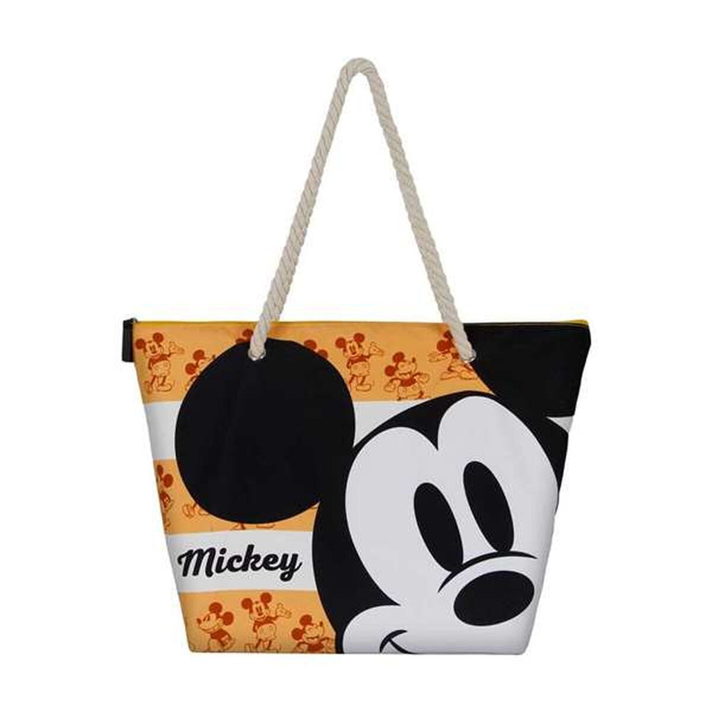 Strandväska Mickey Mouse, gul och orange, rymlig