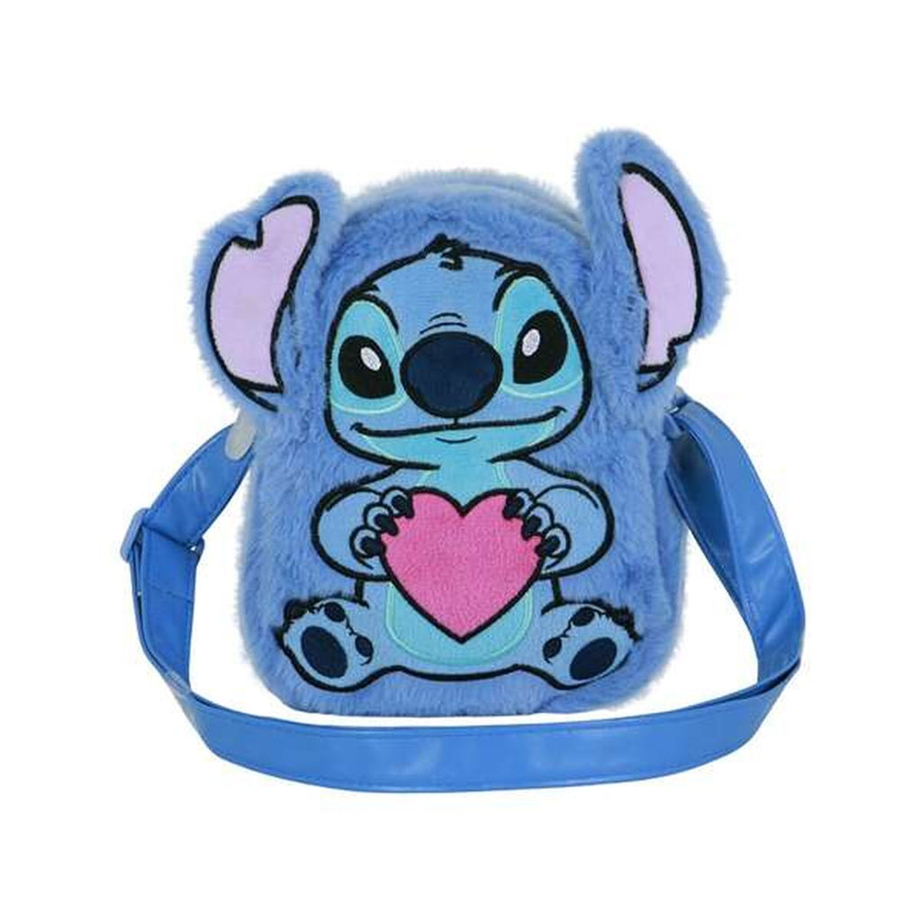 Axelväska Stitch för barn, blå, justerbar rem