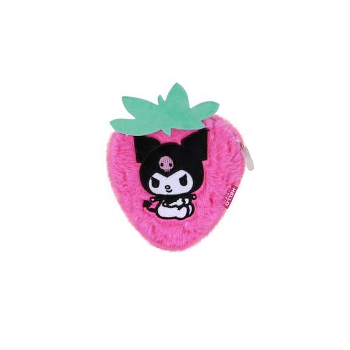 Plånbok Kuromi i rosa, kompakt design med flera fack