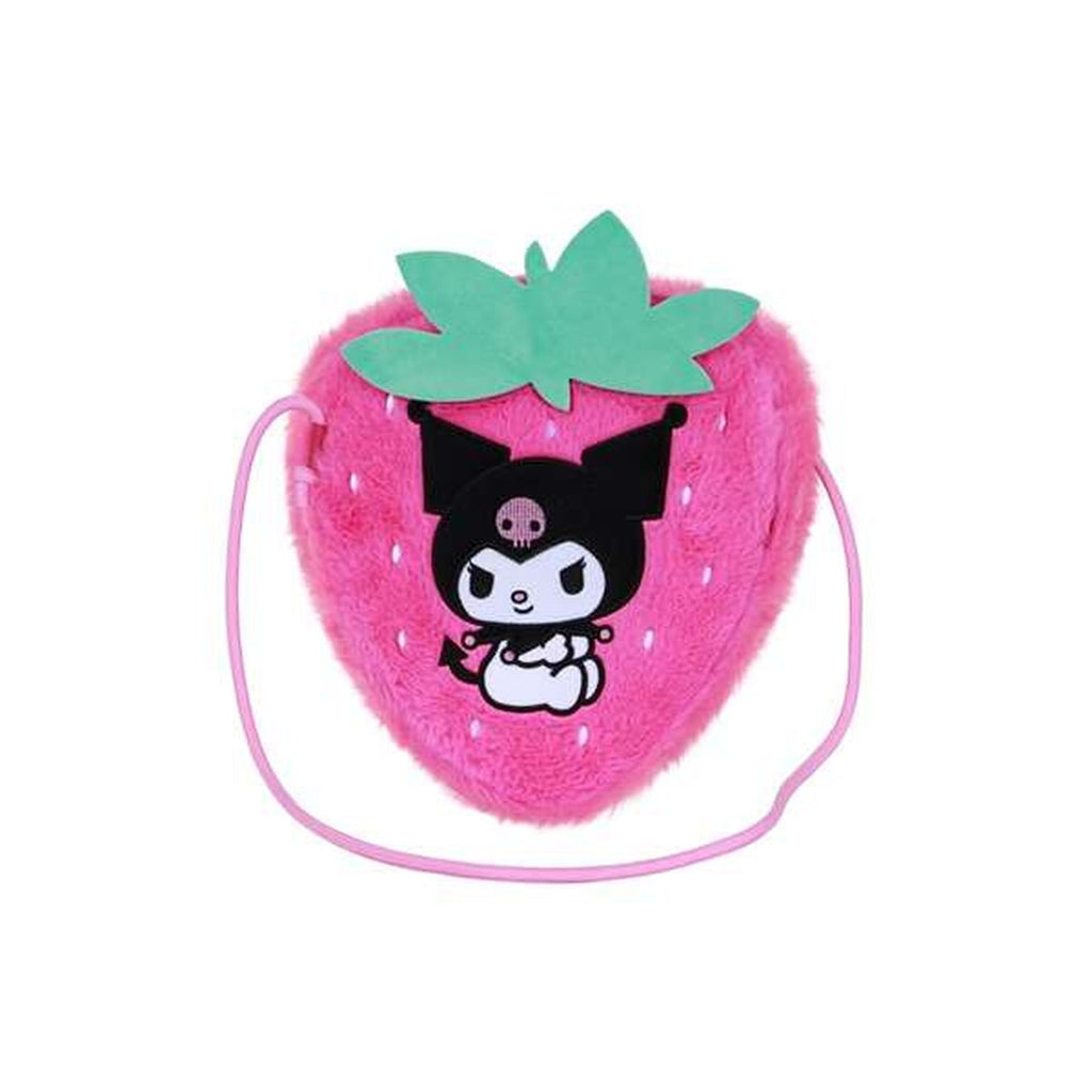 Axelväska Kuromi i polyester, rosa, justerbar rem