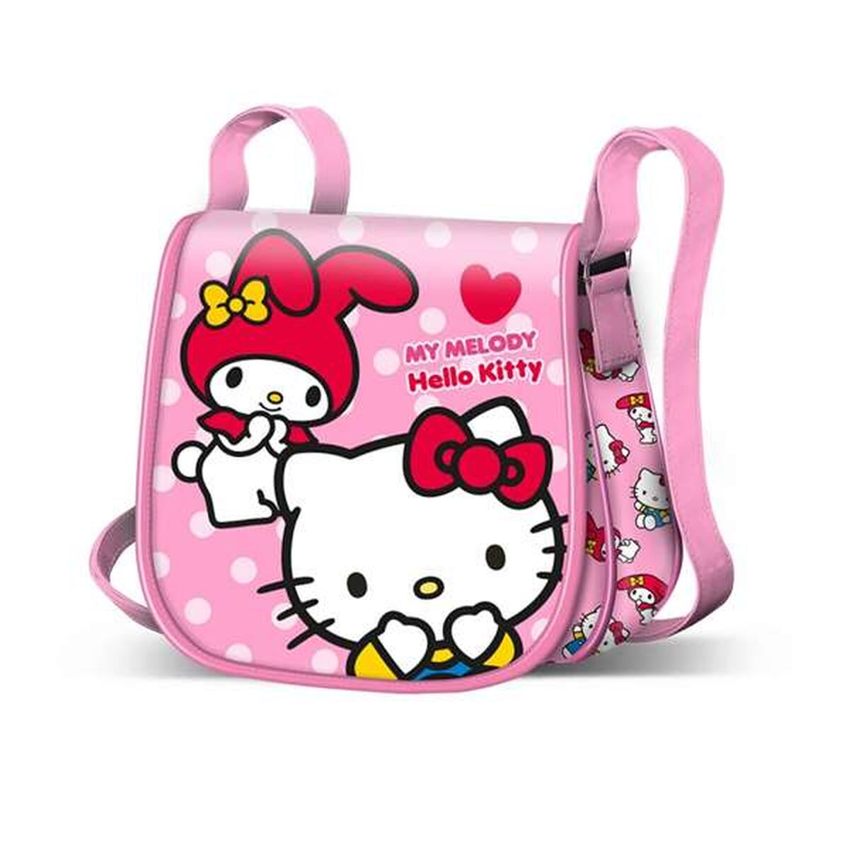 Axelväska Hello Kitty för barn, rosa, justerbar rem