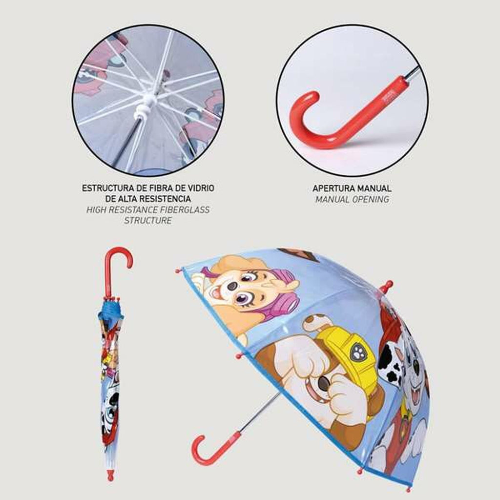 Paraply Paw Patrol, POE-material, manuell öppning