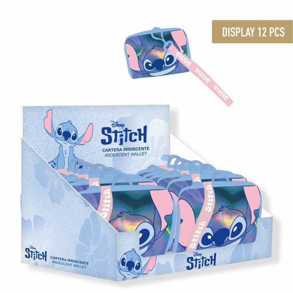 Plånbok Stitch i blå, polyuretan