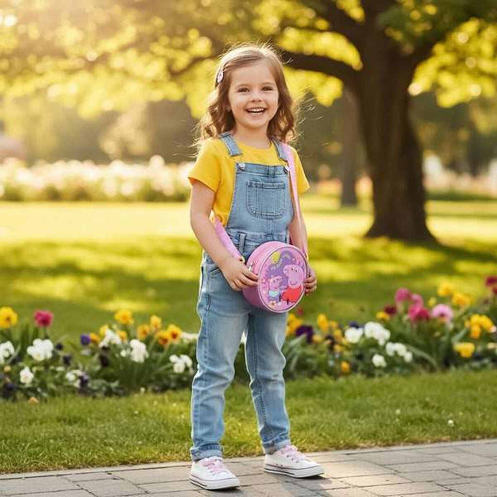 Axelväska Peppa Pig för barn, rosa