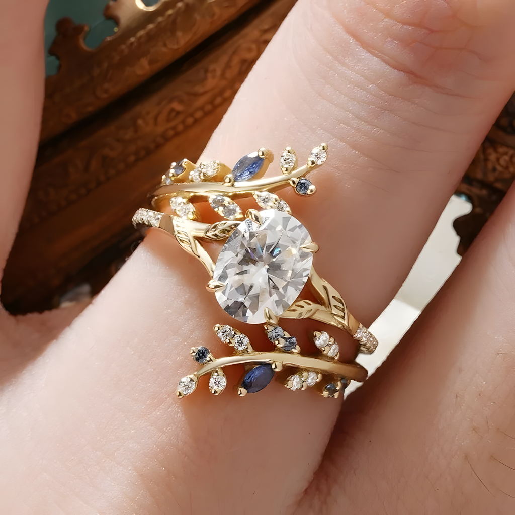 Leaf-Vine Stacking Ring Set