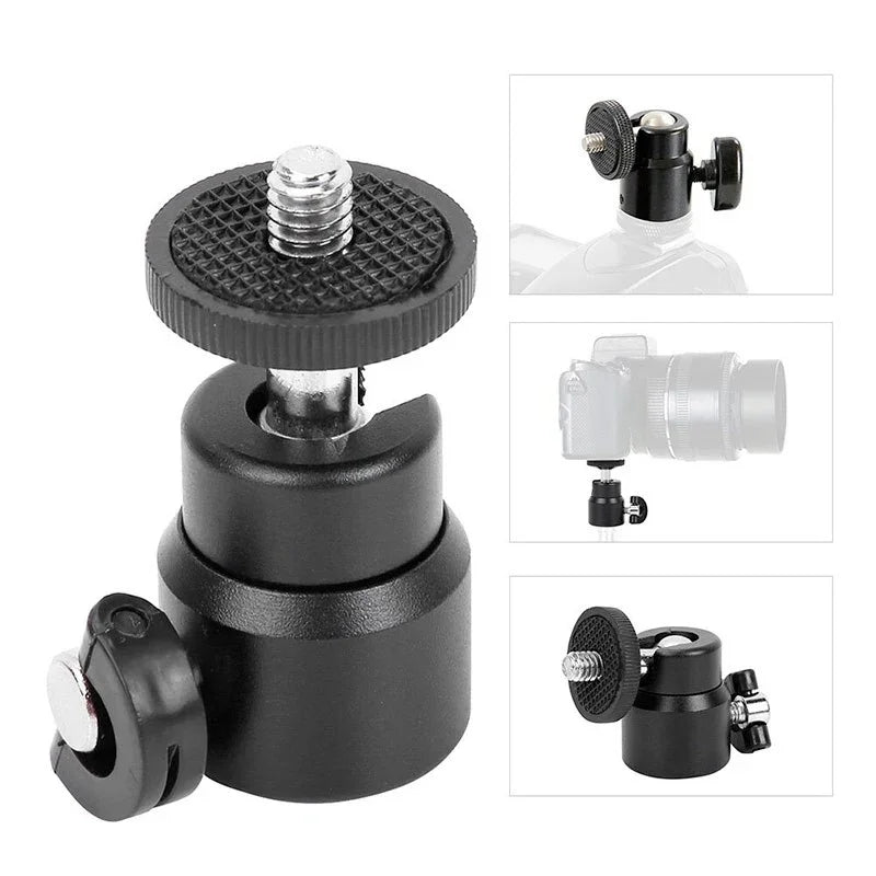 Kulledsfäste Mini 360°, 1/4" - Aluminium