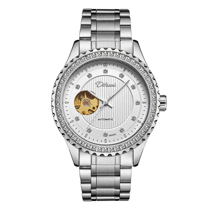 Men's Double Hollow Mechanical Watch Diamond High-End