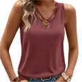 Women's Solid Color Simple Daily Wear Sleeveless Tank Top