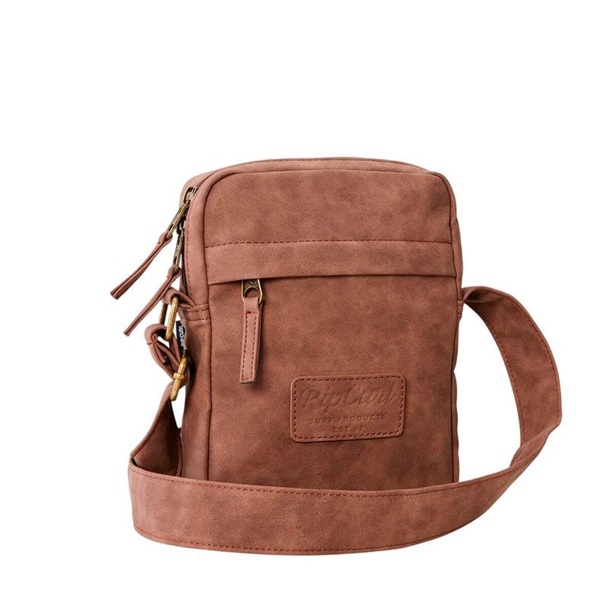 Axelväska Rip Curl Classic Leazard No Idea Pouch, brun, kompakt format