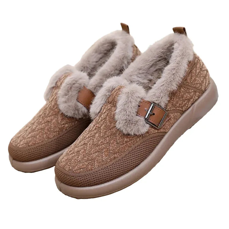 Women's Fleece-Lined Extra-Thick Insulated Cotton Winter Shoes