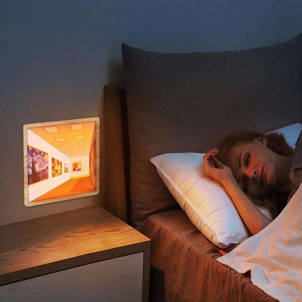 3D-Nachtlichtmalerei mit freiem Blick