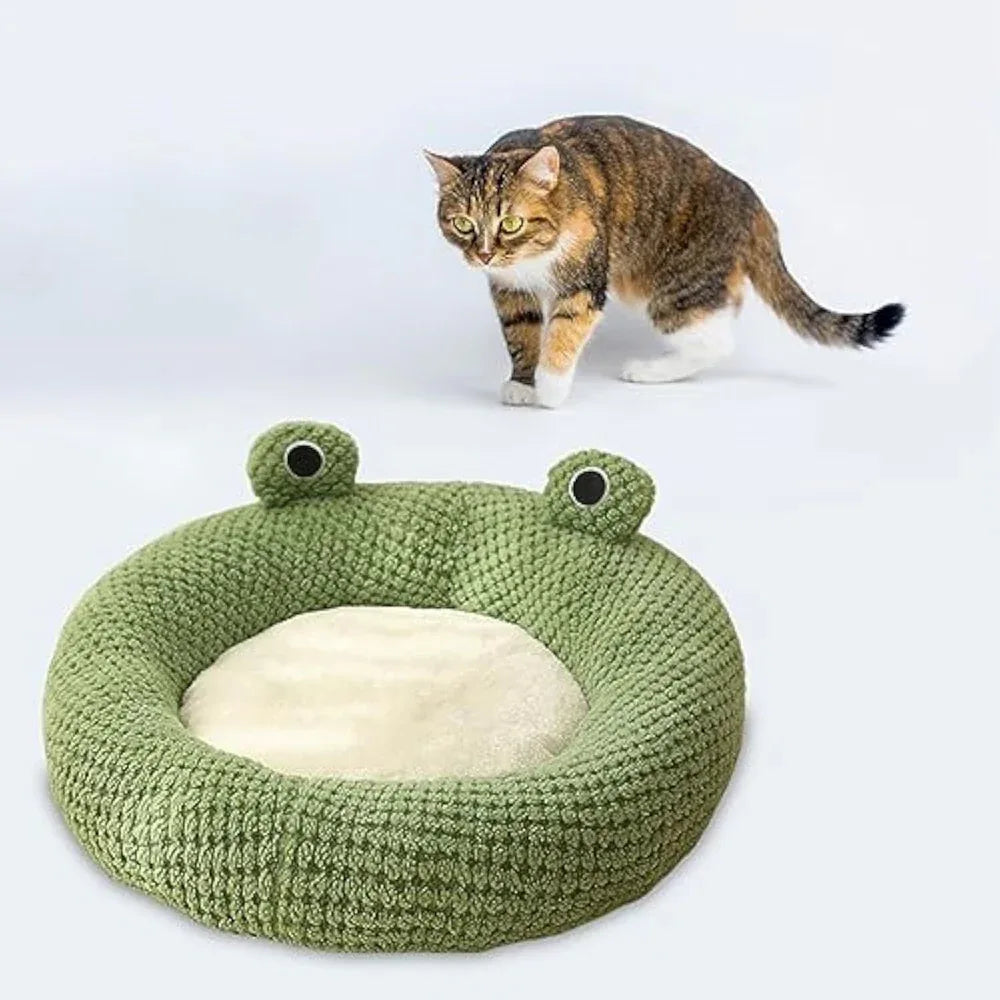Cartoon Frog Shaped Cute Comfortable Cat Dog Pet Bed