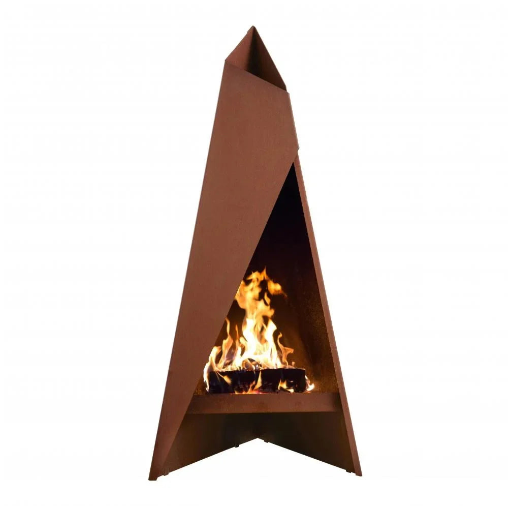 Eldstad Corten - Pyramiden