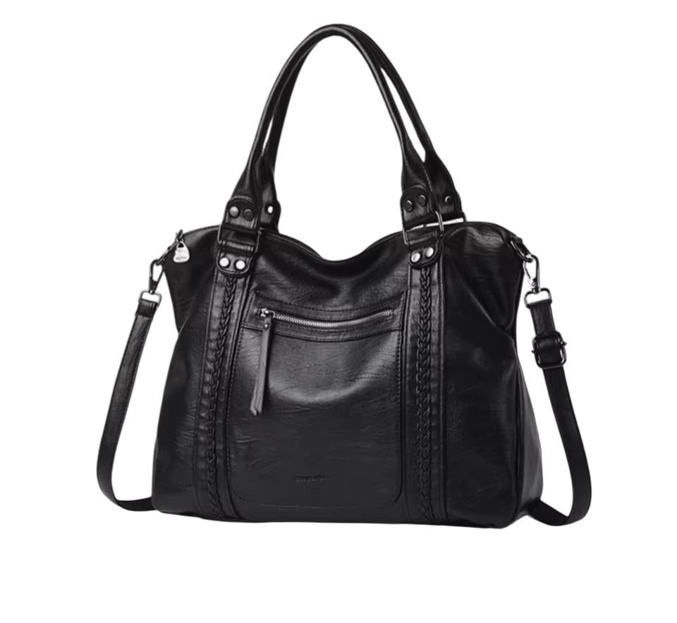 Billig stor handväska dam – tote bag & crossbody väska med axelrem