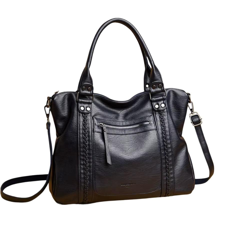 Billig stor handväska dam – tote bag & crossbody väska med axelrem