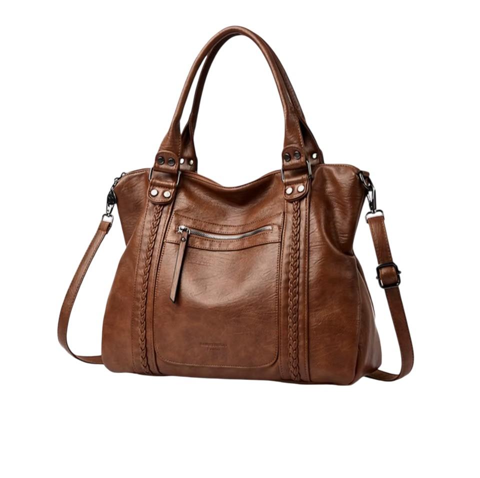 Billig stor handväska dam – tote bag & crossbody väska med axelrem