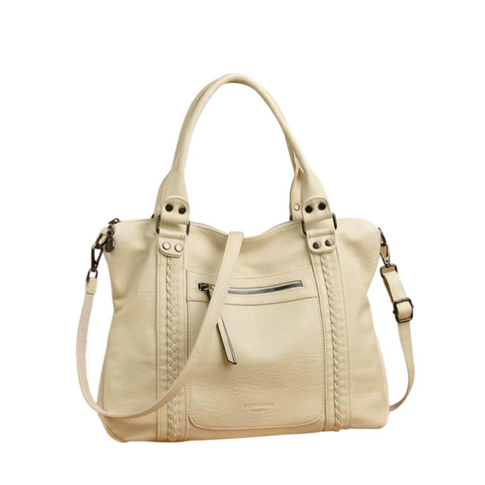 Billig stor handväska dam – tote bag & crossbody väska med axelrem