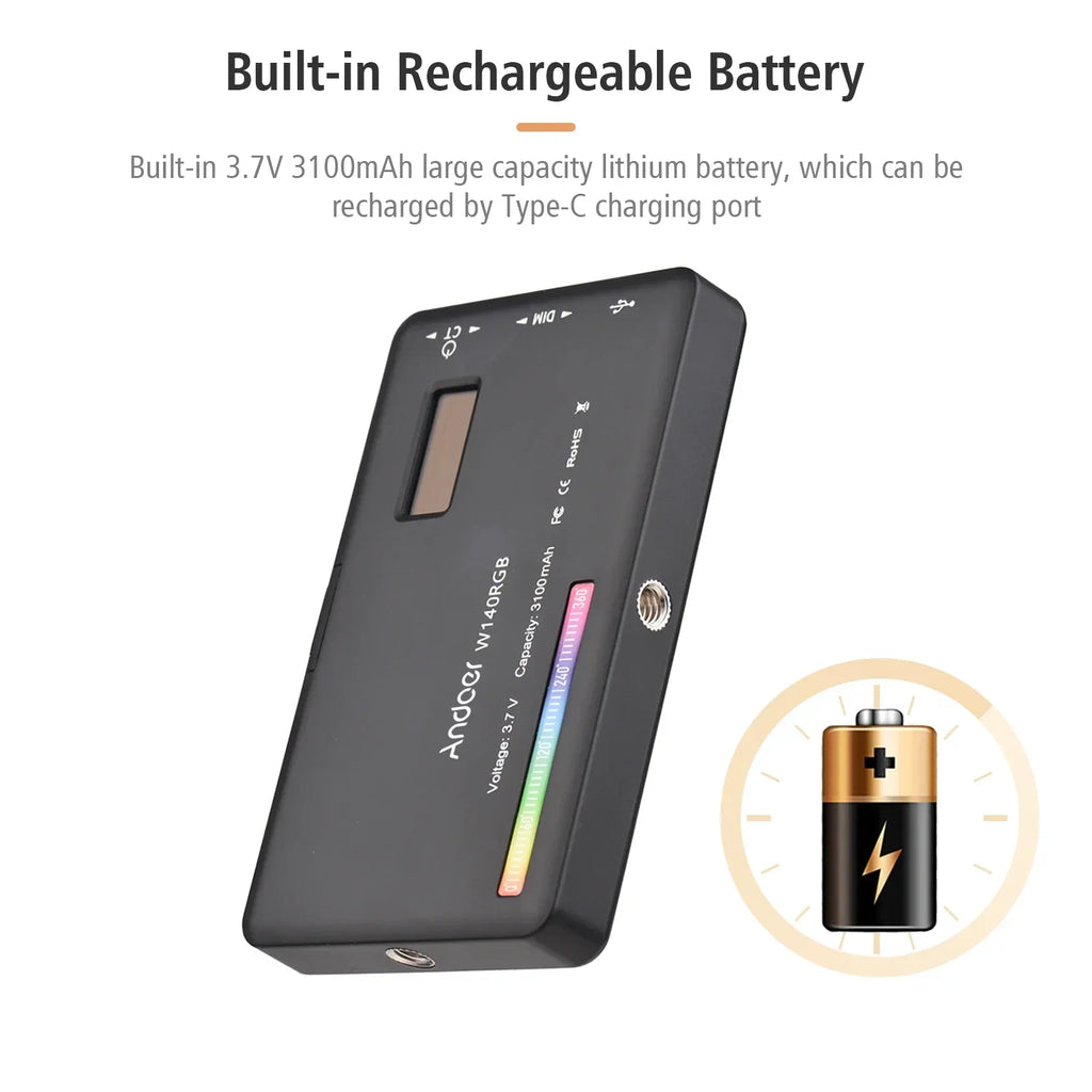 LED-Videoleuchte 2500-9000K für Vlogging und Livestreaming 