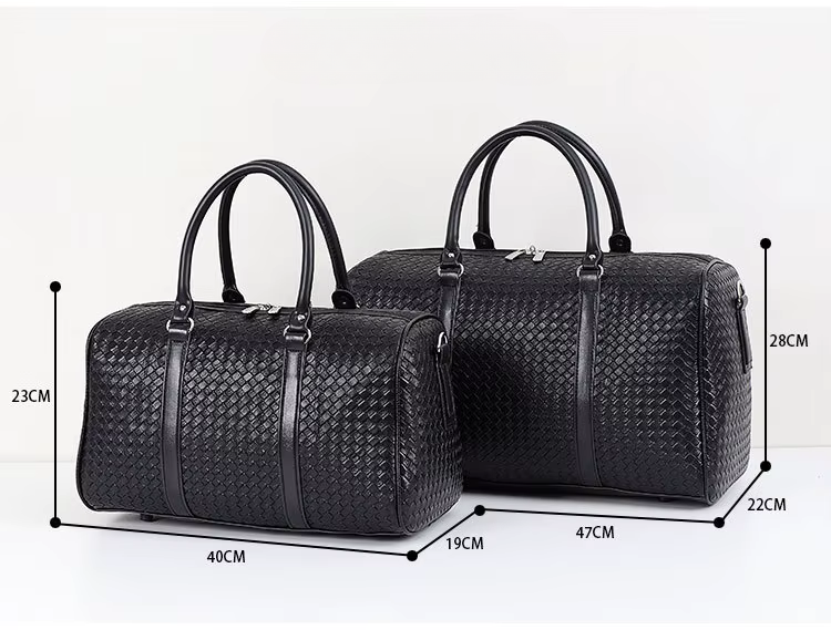 Weekendbag i PU-läder, vattenavvisande, justerbar axelrem