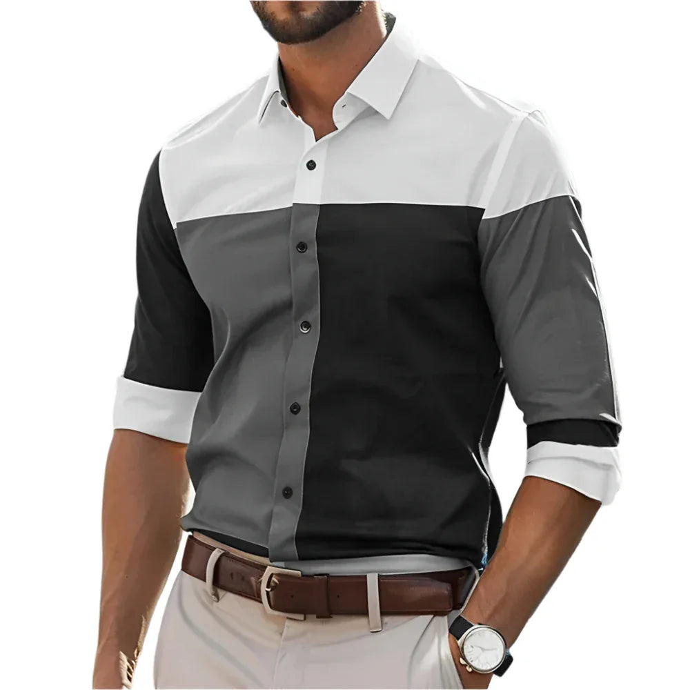 Fashion Personality Single Breasted All-Matching Shirt Men