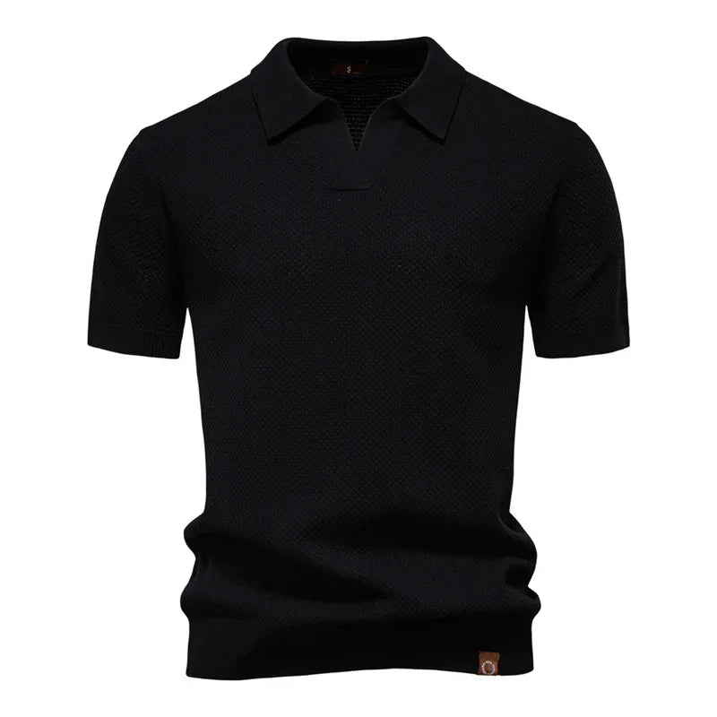 Men's Woolen Summer Short Sleevee Polo Shirt