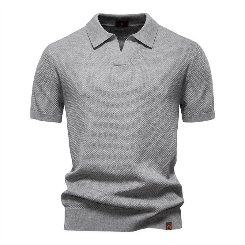 Men's Woolen Summer Short Sleevee Polo Shirt