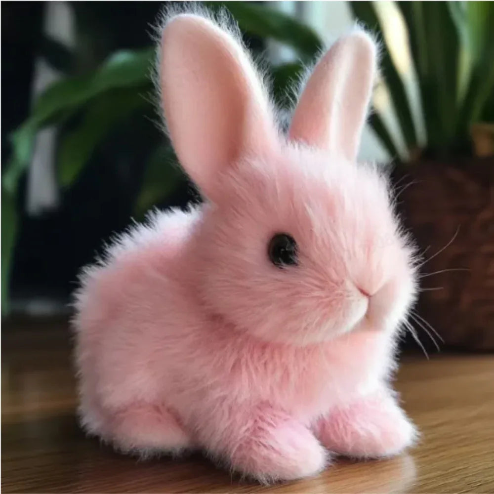 Creative Realistic Fluffy Plush Rabbit Toy For Kids