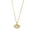 Shell Pearl Necklace With Rhinestones Female Zircon Temperament Personality Jewelry For Women