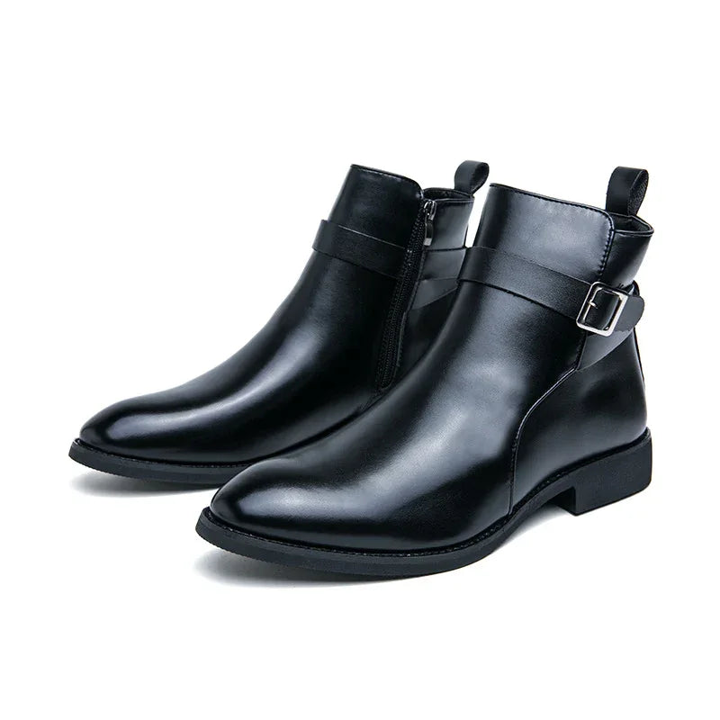 High-Top British Fall Winter Shoes Men's Western Boots