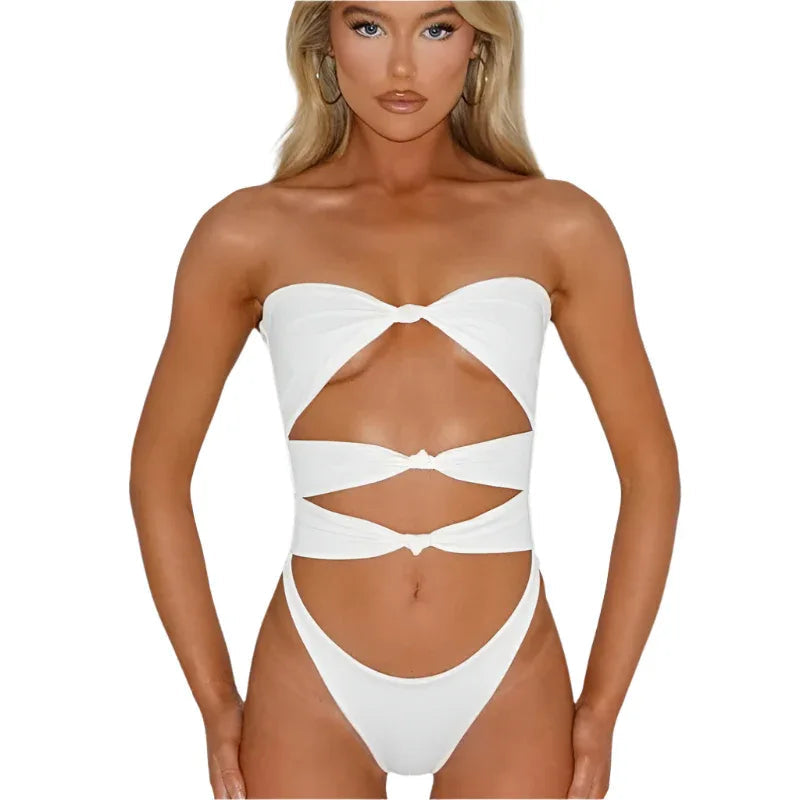 Women's Fashion Hollow Out One Piece Swimsuit