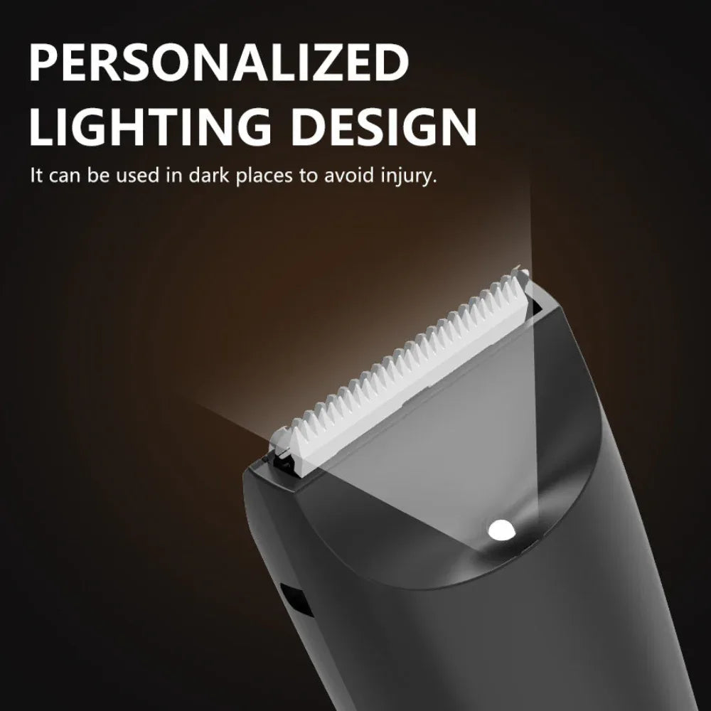 Men's Electric Groin Private Parts Versatile Body Hair Trimmer With Two Guiding Combs