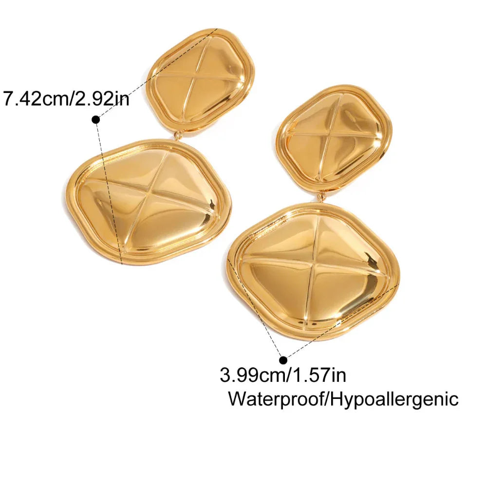 Stainless Steel Geometric Earrings For Women