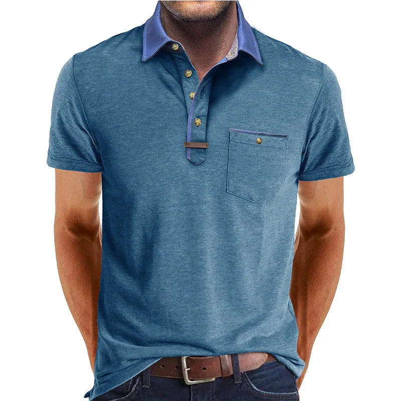 Short Sleeve Men's Summer Lapel Shirt