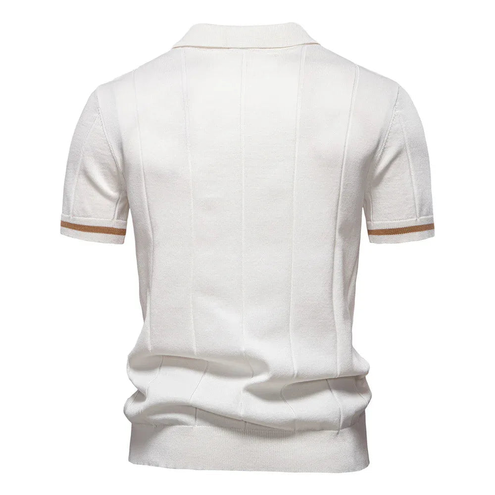 Men's Business Casual Woolen Polo Shirt