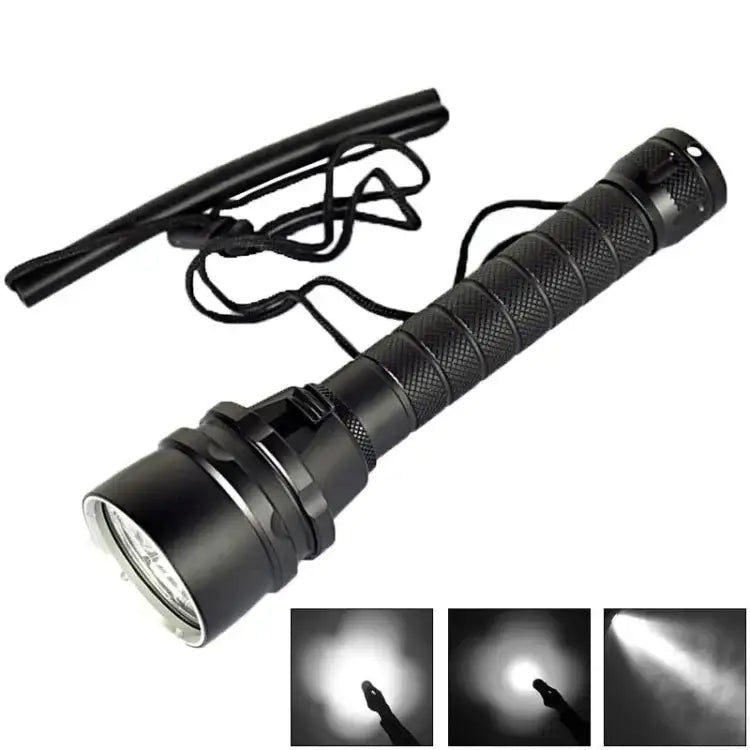 Professionell dykficklampa 6800LM – IPX8 vattentät LED-lampa för undervattensbruk