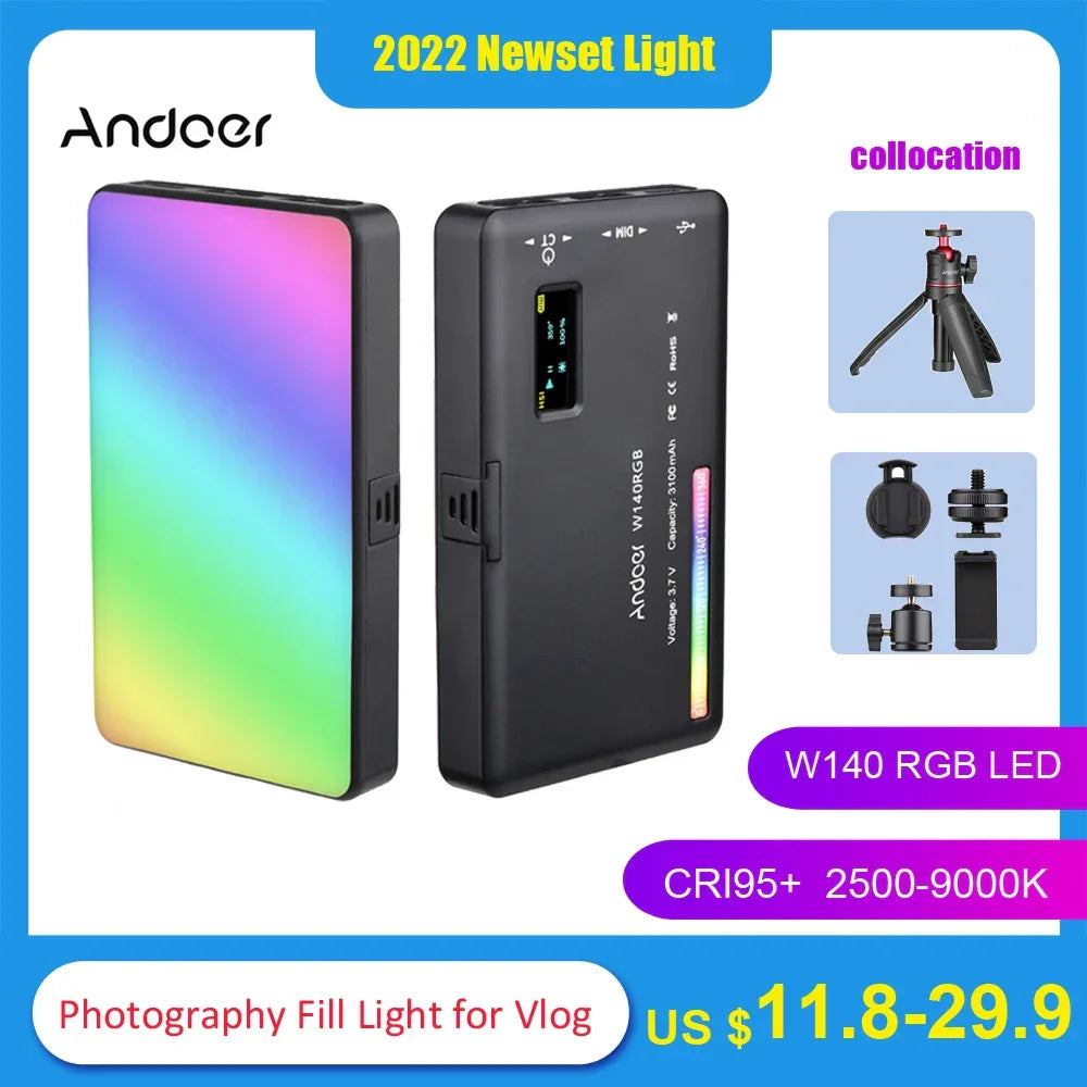 LED-Videoleuchte 2500-9000K für Vlogging und Livestreaming 