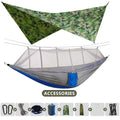 Camping-Hängematte mit Moskitonetz und Plane