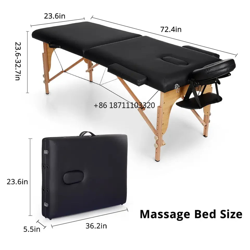Svart Färg Massagesäng Multifunktionell Skönhetssalong Massagesäng Spasäng