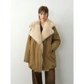 Fur coat with detachable fur collar - goose down parka